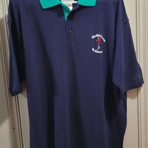 Clan Royal The Old Course St. Andrews Golfwear Polo Blue Green NEW Men's Large